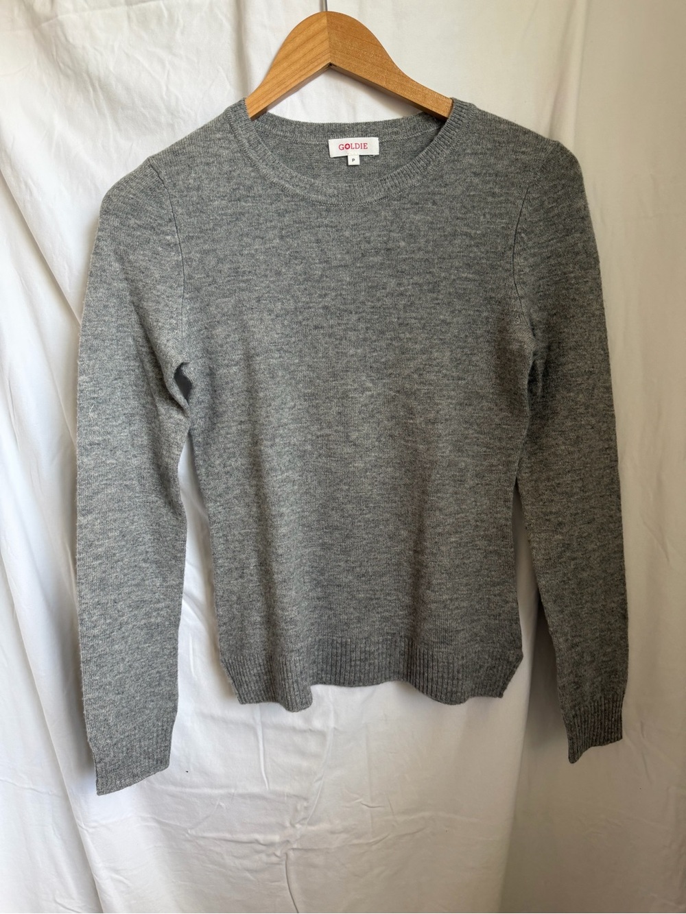 Goldie Light Gray Crewneck Pullover Sweater